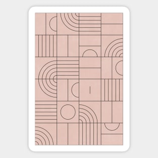 My Favorite Geometric Patterns No.20 - Pale Pink Magnet